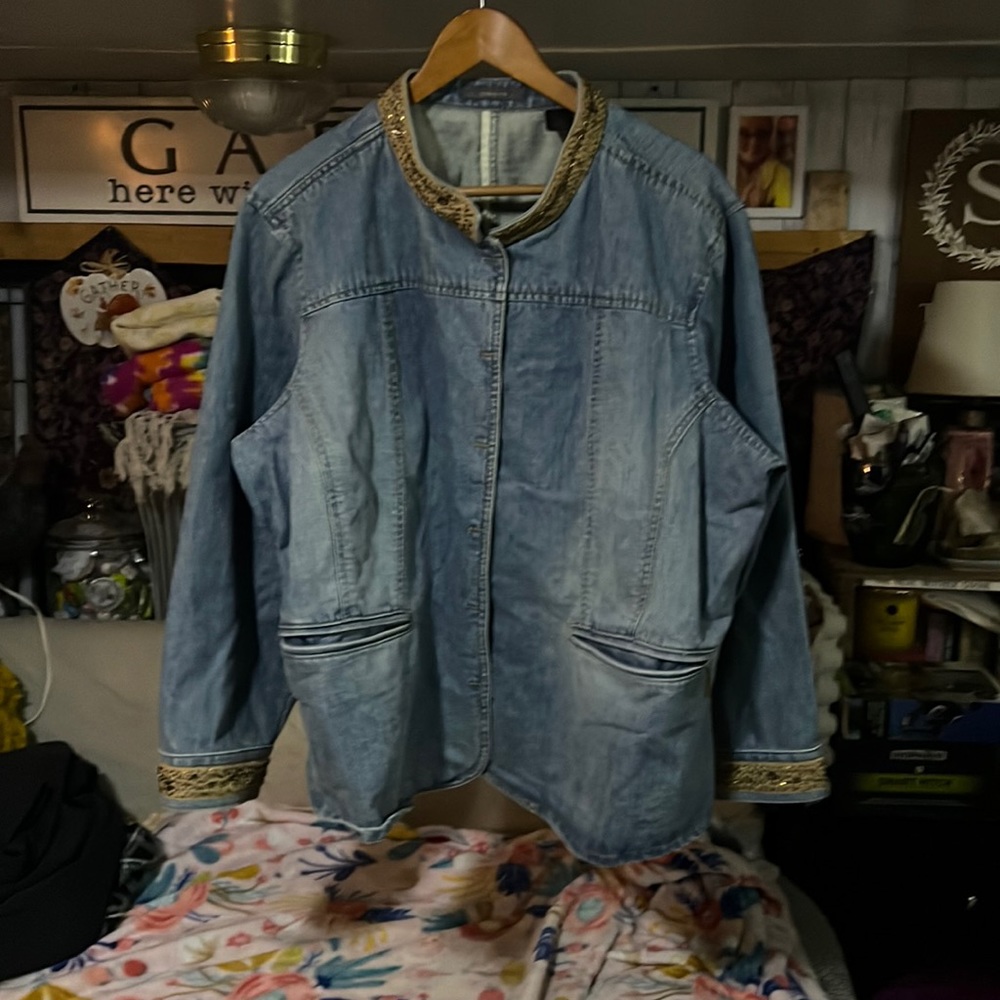 Bejeweled jean jacket
